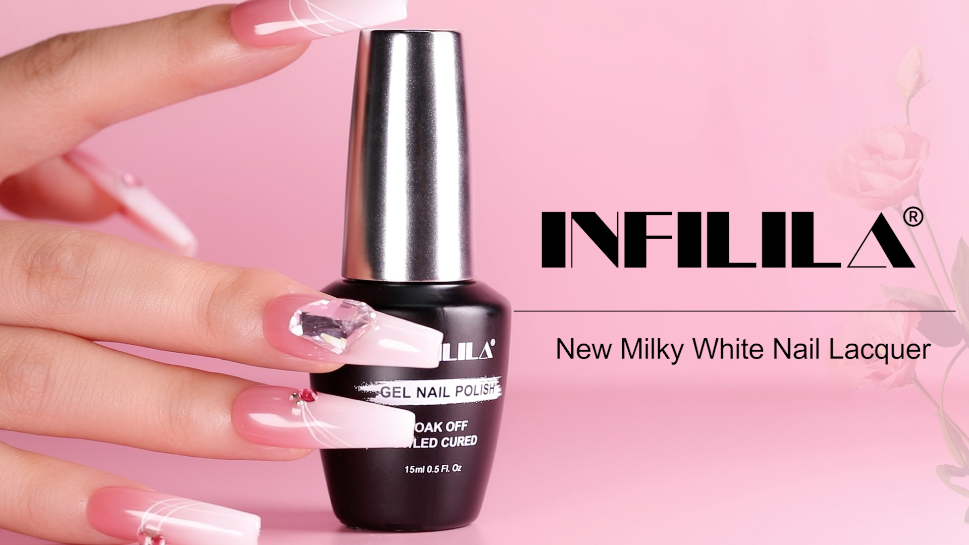 NXJ INFILILA Milky White Gel Nail Polish, 15ml White Sheer Gel